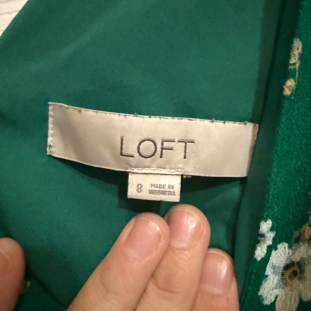 LOFT Emerald Floral Romper - Picture 8 of 9